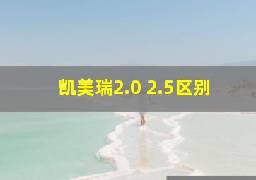 凯美瑞2.0 2.5区别